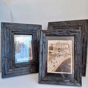 New Table top Italy import black wood picture frame 3 for set